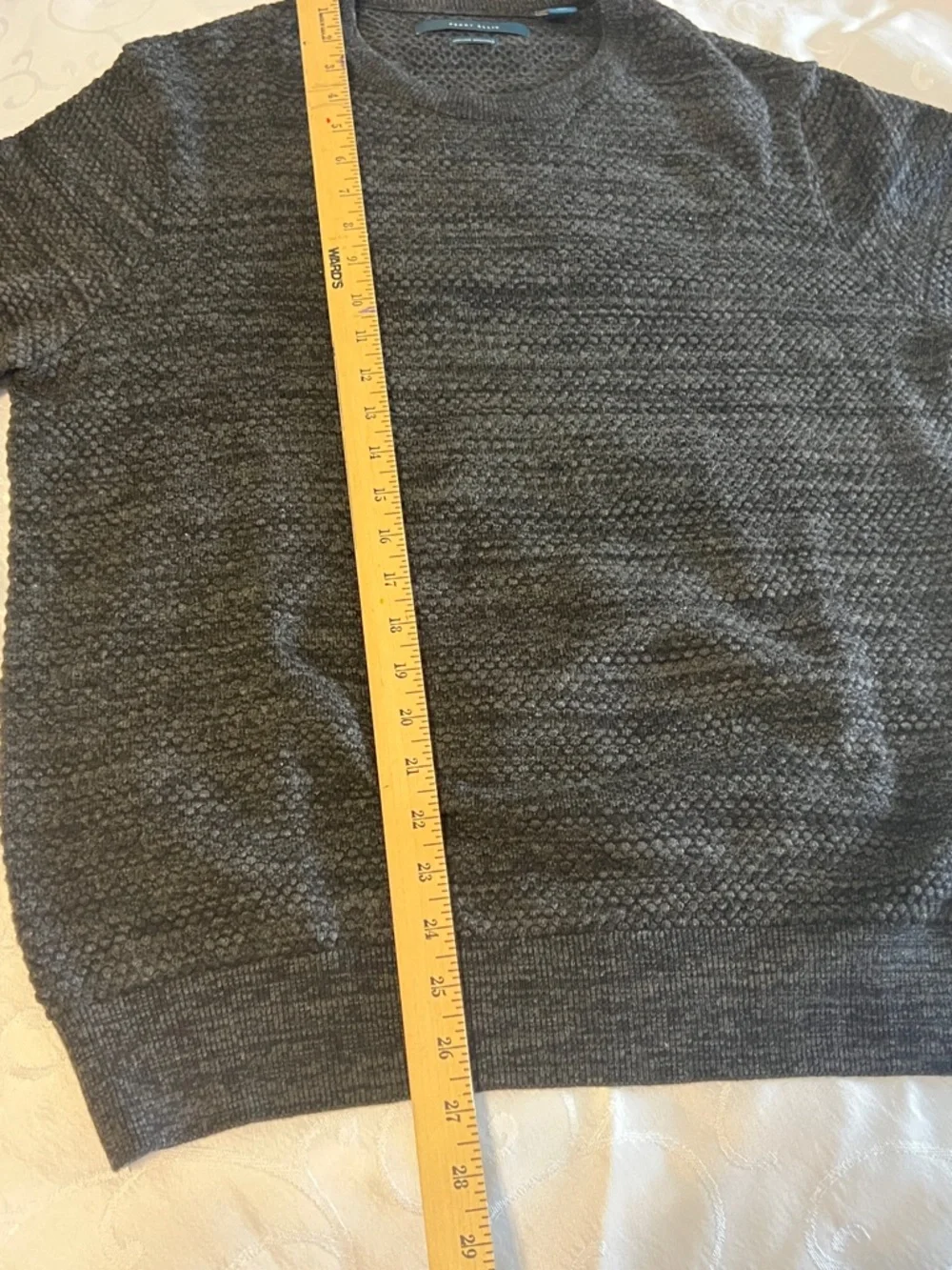 Perry Ellis Charcoal Gray Textured Crewneck Sweater - Picture 5 of 5